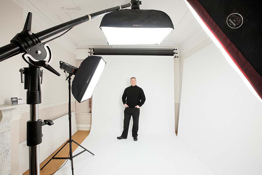 Kent commercial photographer Alan Duncan in studio